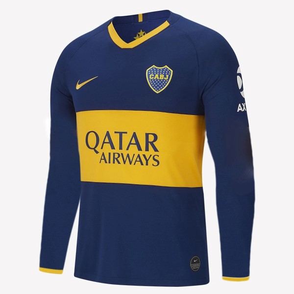 Trikot Boca Juniors Heim ML 2019-20 Blau Fussballtrikots Günstig